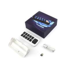 Waveshare MK10 Multi-Functional AI Voice Control Panel, 10× 0.85inch LCD Keys, Secondary Screen (WS-32328)