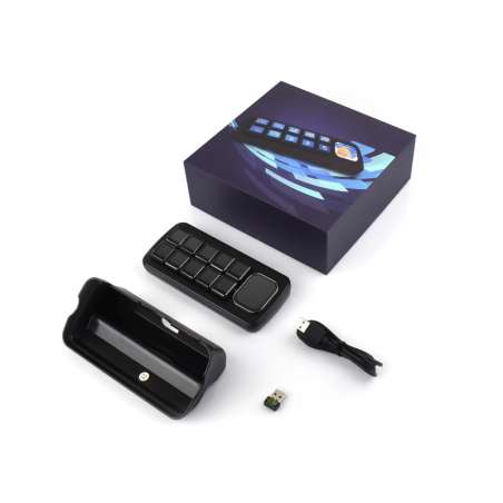 Waveshare MK10 Multi-Functional AI Voice Control Panel, 10× 0.85inch LCD Keys, Secondary Screen (WS-32329)