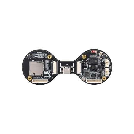 ESP32-S3 1.28inch Double Eye Round LCD AIoT Dev.Board, 1.28inch IPS Displays, 240×240 WiFi/BT5 (WS-32265)