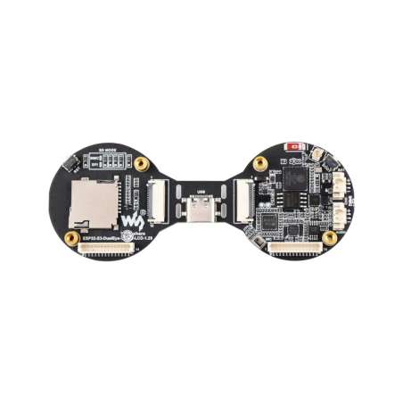 ESP32-S3 1.28inch Double Eye Round LCD AIoT Dev.Board, 1.28inch IPS Displays, 240×240 WiFi/BT5 (WS-32267)