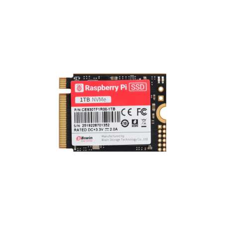 Official Raspberry Pi SSD, High-speed Solid State Drives, 1TB, PCIe Gen 3 Standard, For Raspberry Pi 5 (WS-32467)