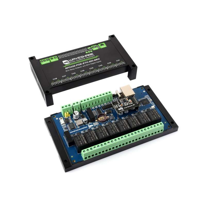 Industrial 8-Channel RP2350 Relay Module,RP2350 Digital Input, RS485 ...