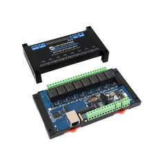 Industrial 8-Channel RP2350 Relay Module,RP2350 Digital Input, RS485,Ethernet Isolation  (WS-32452)