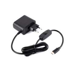 27W USB Type-C  EU Power Supply Type C, PD For Raspberry Pi 5, 1.2m Cable Length (WS-32322)
