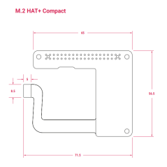 RASPBERRY PI M.2 HAT+ (COMPACT)