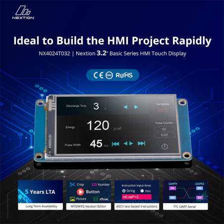 3.2'' HMI 480x240 touch screen Nextion NX4024T032 (Itead IM150416005)