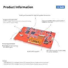 Nextion NX8048P050-011C 5.0" Intelligent Series HMI Capacitive Touch Display (6920075776546)