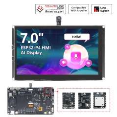 CrowPanel Advanced 7inch ESP32-P4 HMI AI Display 1024x600 IPS Touch Screen WiFi 6 Compatible with Arduino/LVGL-Without Camera