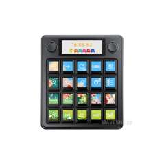 Waveshare MK20 Multi-Functional AI Voice Control Panel, Onboard 20 × 0.85inch LCD Macro Keys And A 2.8inch (WS-32842)