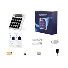 Waveshare MK20 Multi-Functional AI Voice Control Panel, Onboard 20 × 0.85inch LCD Macro Keys And A 2.8inch (WS-32843)