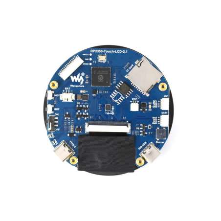 RP2350 2.1inch Capacitive Touch Round Display Development Board, 480×480 IPS Panel Display, 65K Color (WS-32702)