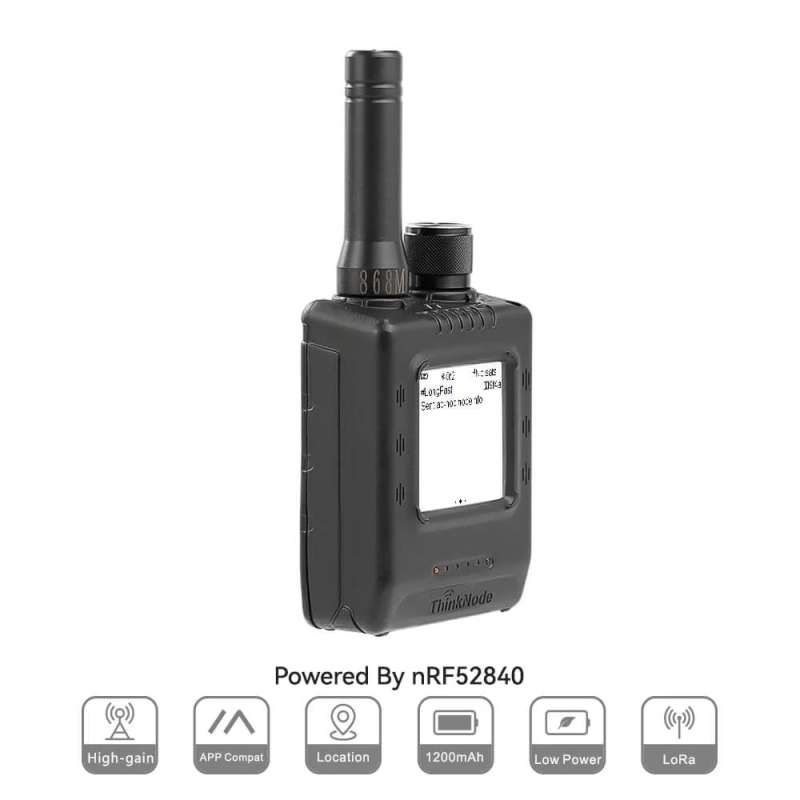 ThinkNode M1 Walkie-Talkie LoRa Signal Transceiver, 1.54inch EPD, GPS, nRF52840-868 MHz (ER-CIL14301D)