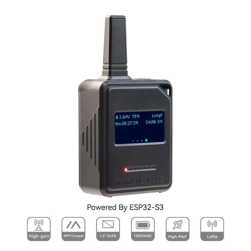 ThinkNode M2 Walkie-Talkie Mini-LoRa Signal Transceiver, ESP32-S3 With 1.3inch OLED Display (ER-CIL14402D) ThinkNode M2 Walkie-Talkie Mini-LoRa Signal Transceiver, ESP32-S3 With 1.3inch OLED Display (ER-CIL14402D)