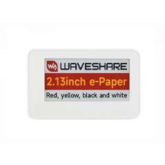 2.13inch NFC-Powered e-Paper (G), Red / Yellow / Black / White 4-color, No Battery, Wireless Powering & Data (WS-32814)