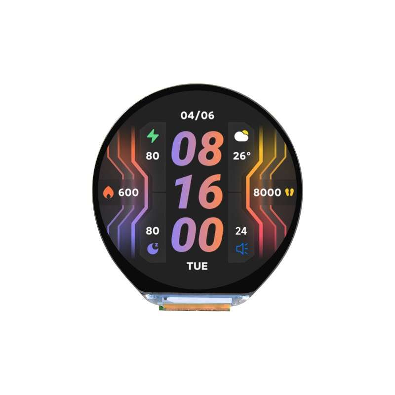 RP2350 1.46inch Capacitive Touch Round Display Development Board, 480×480 IPS Panel Display, 65K Color (WS-32868)