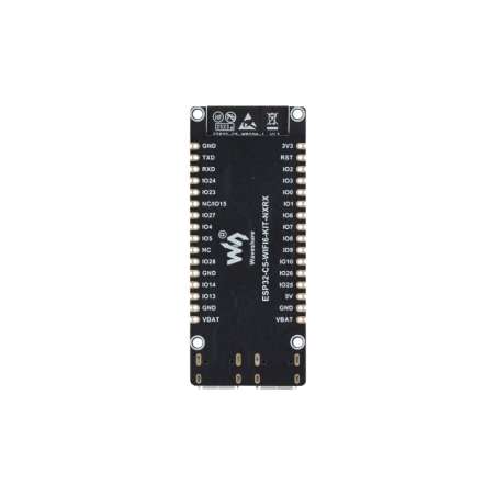 Waveshare ESP32-C5 Dual-Band Wi-Fi 6 Dev Board, 240MHz RISC-V, ESP32-C5- WROOM-1 Series Module, Multi-Protocol RISC-V MCU, 32MB Flash and 8MB PSRAM, with External Dual-Band Wi-Fi, Pre-soldered Headers
