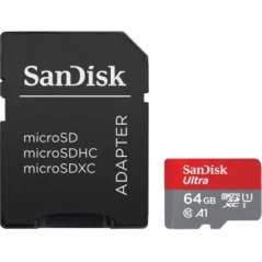 SDSQUAB-064G-GN6MA SanDisk ULTRA Micro SDXC 64GB 140MB/s Class 10, UHS-I + Adaptér