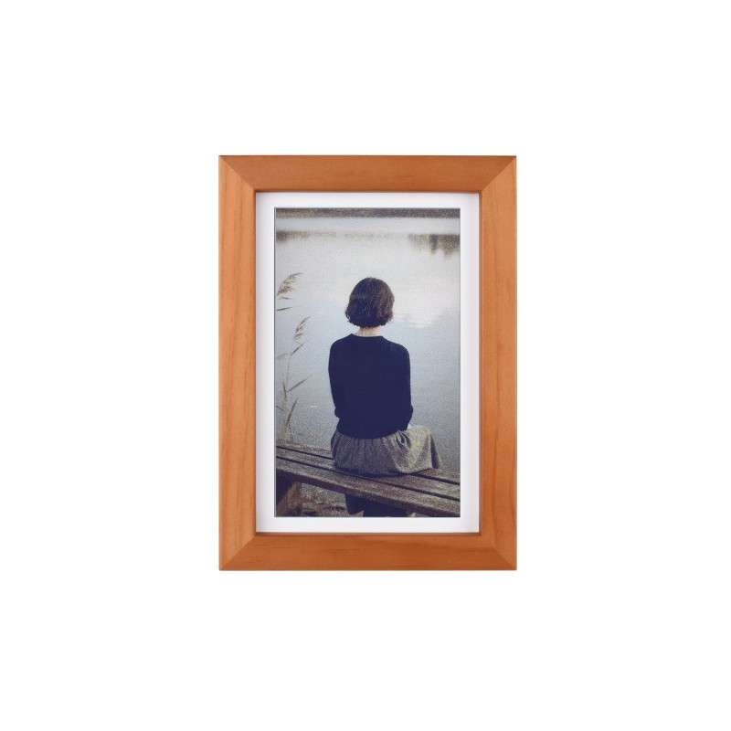 7.3inch E6 Full Color E-Paper With Solid Wood Photo Frame Raspberry Pi Zero, 800×480 (WS-33137)