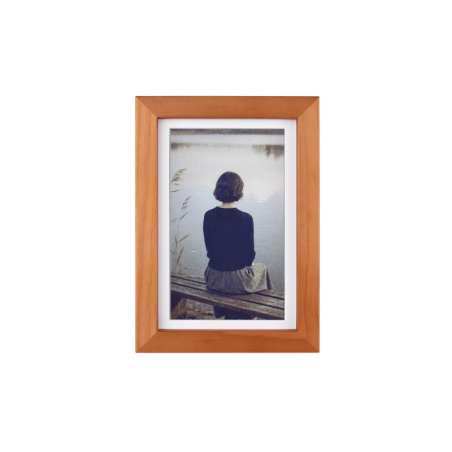 7.3inch E6 Full Color E-Paper With Solid Wood Photo Frame Raspberry Pi Zero, 800×480 (WS-33137)