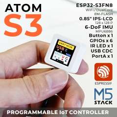 ATOMS3 Dev Kit w/ 0.85-inch Screen (M5-C123) power of the ESP32-S3