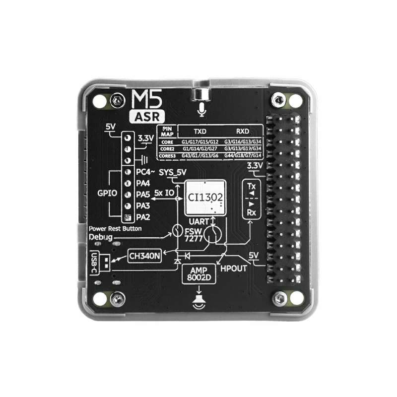 M5Stack ASR Module CI1302 (M5-M147) Intelligent offline voice module