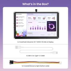 CrowPanel Advanced 10.1inch, ESP32-P4 HMI AI Display 1024x600 IPS Touch Screen,WiFi6 Arduino/LVGL/Micropython (DHE04310D)