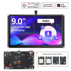 CrowPanel Advanced 9inch, ESP32-P4 HMI AI Display 1024x600 IPS Touch Screen , WiFi 6 Support (DHE04209D)