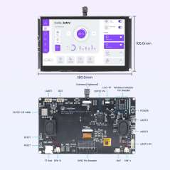 CrowPanel Advanced 7inch, ESP32-P4 HMI AI Display 1024x600 IPS Touch Screen with WiFi6 Arduino/LVGL (DHE04107D-1)
