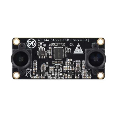 AR0144 2MP Stereo USB Camera Module, AR0144 Sensor, Synchronized Same-frame, 52mm (WS-32695)