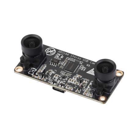 AR0144 2MP Stereo USB Camera Module, AR0144 Sensor, Synchronized Same-frame, 52mm (WS-32695)