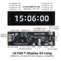 LilyGO T-Display S3 Long ESP32-S3, 3.4 inch IPS Display+Touchscreen (LY-H685)