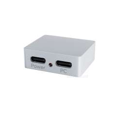 Type-C Power And Signal Splitter,  5V DC Independent Power Supply, 3×Type-C Female, CNC Al.Case, Indicator (WS-33502)