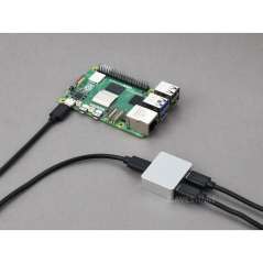 Type-C Power And Signal Splitter,  5V DC Independent Power Supply, 3×Type-C Female, CNC Al.Case, Indicator (WS-33502)