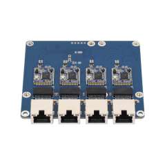 PCIe TO 4-Ch  2.5G ETH Board (B) For Raspberry Pi 5, Supports Raspberry Pi OS, Driver-Free (WS-33364)