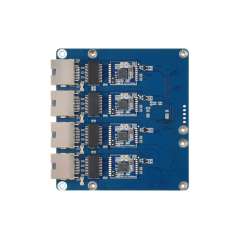 PCIe TO 4-Ch Gigabit  ETH Board (B) For Raspberry Pi 5, Supports Raspberry Pi OS, Driver-Free (WS-33365)