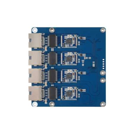 PCIe TO 4-Ch Gigabit  ETH Board (B) For Raspberry Pi 5, Supports Raspberry Pi OS, Driver-Free (WS-33365)