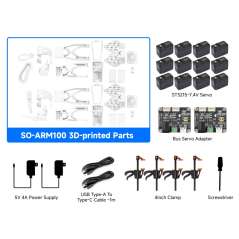 SO-ARM100  Open-Source 6-Axis Robotic Arm, Native Support For Hugging Face LeRobot, High-Torque Bus Servo (WS-33376)