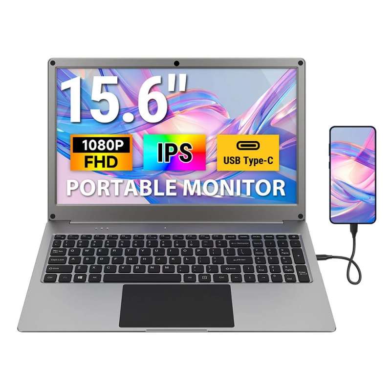 CrowView Note 15.6inch-All-in-One Portable Monitor with FHD IPS Display, Phone-to-Laptop Device (ER-DLC44156D)