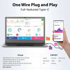 CrowView Note 15.6inch-All-in-One Portable Monitor with FHD IPS Display, Phone-to-Laptop Device (ER-DLC44156D)