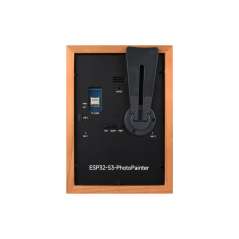 ESP32-S3-PhotoPainter 7.3inch E6 Full Color E-paper Display Wood Photo Frame, 800×480  (WS-32408) incl.Bat.