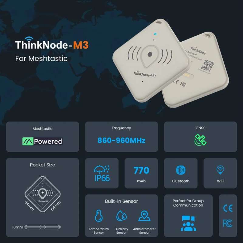 ThinkNode M3 Tracker Card - Meshtastic Tracker With GPS/WiFi/BLE ...