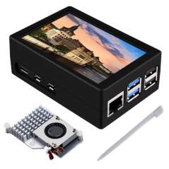 3.5Inch 480x320 Display with ABS case & Active cooler kit for Raspberry Pi 5 (KZ-0060)