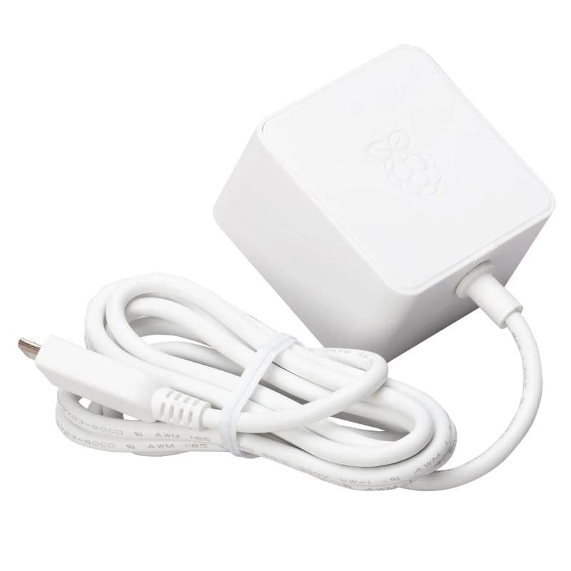 RASPBERRY micro USB Adaptér pre Raspberry Pi  12,5W, 5,1V biely (SC0624)