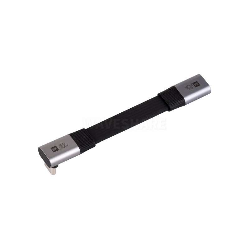 USB4 V2.0 Full-featured Type-C Extension Cable, 80Gbps Data Transfer, 90°, Flexible TPE Jacket, 8K At 60Hz HD Video (WS-33863)