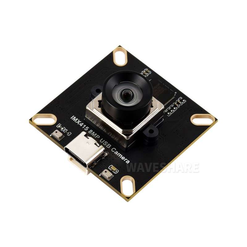 IMX415 8MP High-resolution USB Camera Module, IMX415 Sensor Chip, USB2.0, Dual Microphones, Distortion-free (WS-33562)