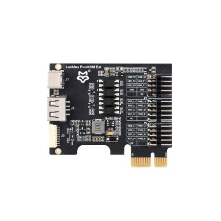 Luckfox PicoKVM Ext Expansion Board,  PCIe ×1 / ×4 / ×8 / ×16 Slots, USB Ports, Works With Luckfox PicoKVM (WS-33756)