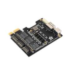 Luckfox PicoKVM Ext Expansion Board,  PCIe ×1 / ×4 / ×8 / ×16 Slots, USB Ports, Works With Luckfox PicoKVM (WS-33756)