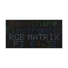 RGB Full-color LED Matrix Panel, 3mm Pitch, 64×32 Pixels, Adjustable Brightness, GOB Version (WS-33840)