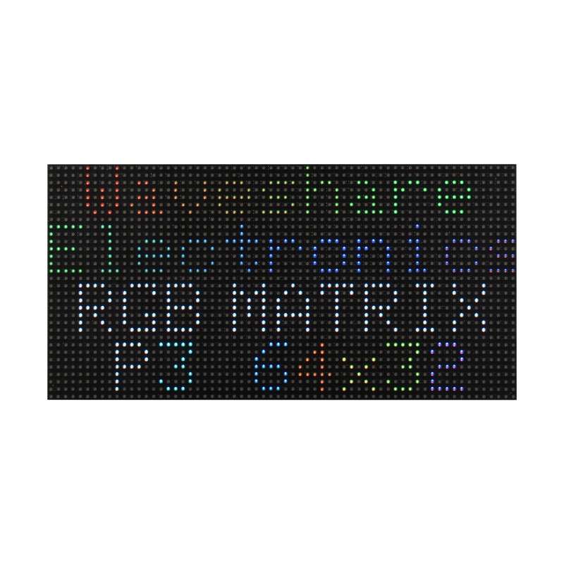 RGB Full-color LED Matrix Panel, 3mm Pitch, 64×32 Pixels, Adjustable Brightness, GOB Version (WS-33840)