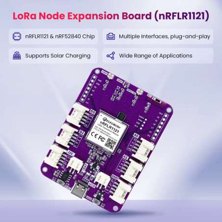 LoRa Node Expansion Board-nRFLR1121 Integrates nRF52840 for Long Range Communication Support 868/915Mhz  (LMM15121D)